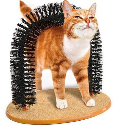 PetsAreLife Interactive Cat Massage Grooming Arch Toy With Scratching Pad Interactive Cat Massage Grooming Arch Toy With Scratching Pad