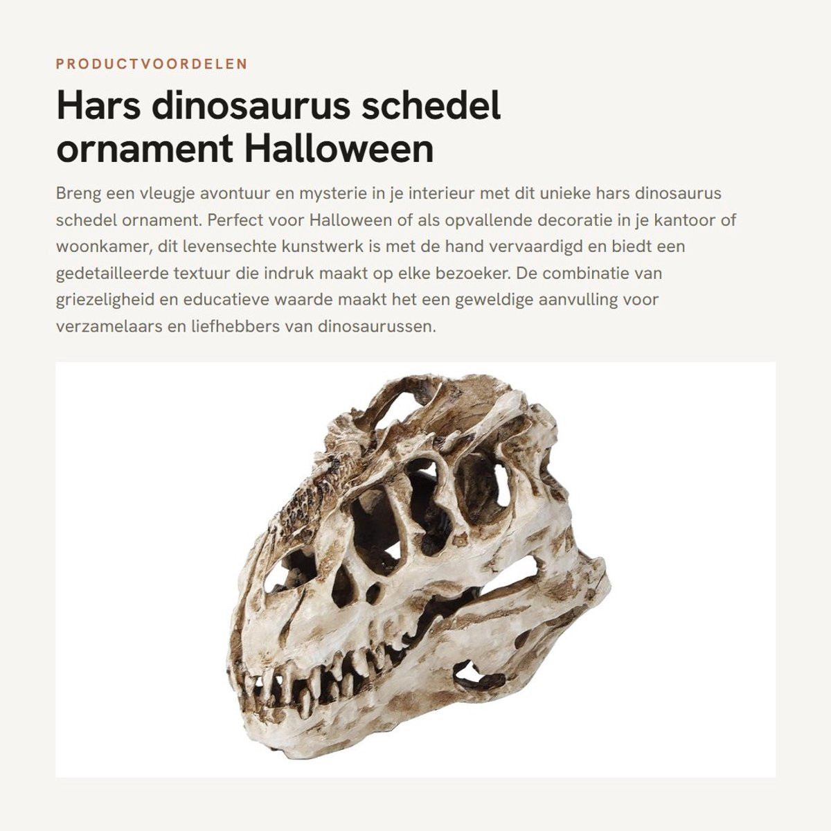 Dailygoods Dinosaurus Schedel Hars Decoratieve Sculptuur voor Halloween en Interieur Decoratie