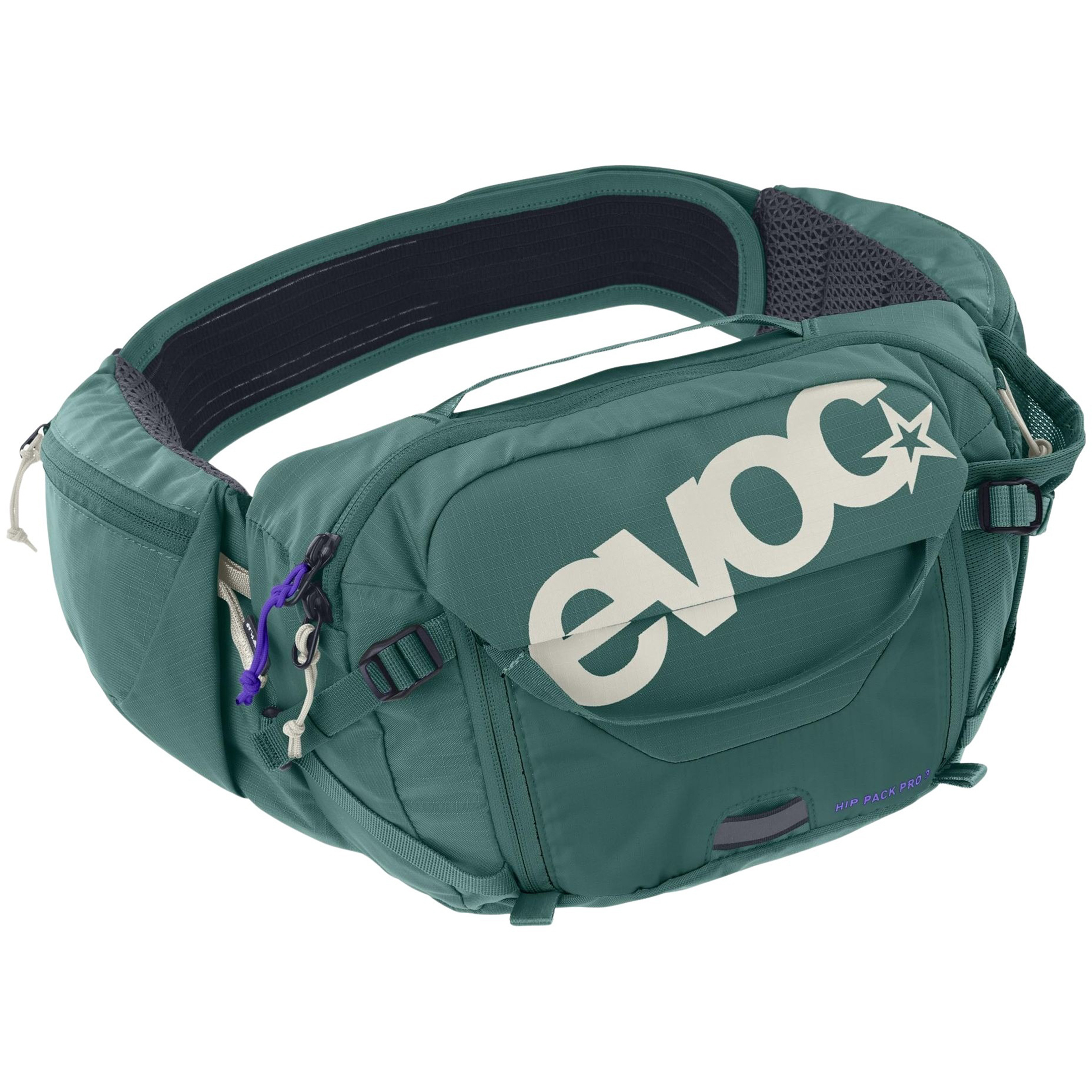 Evoc Hip Pack Pro 3 + Hydration Bladder 1.5 Hüfttasche Fahrradtaschen gruen Größe 3L Mountainbike
