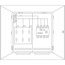 ABN WS35X1382N WS Wandlerschrank - Lastteil 250A Wandschrank mit Lastschalter 4-polig,Verdrahtung 95qmm 4-polig