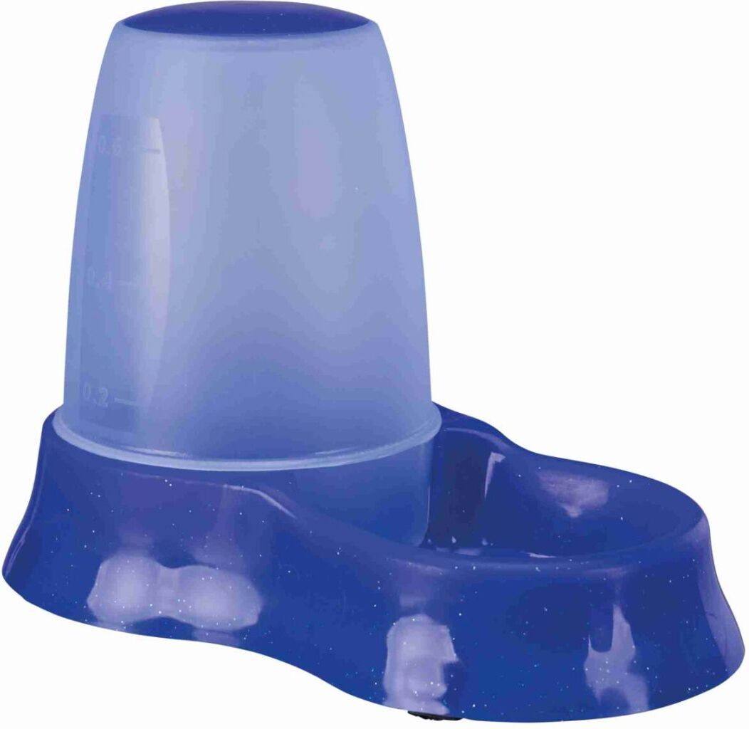 TRIXIE Futter- und Wasserspender, Kunststoff, 0,6 l / 21 x 15 x 12 cm