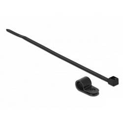 Delock 18866 Kabelhalter schraubbar 18866 Bündel-Ø-Bereich 7.9 mm (max) hitzestabil Schwarz 1 St.