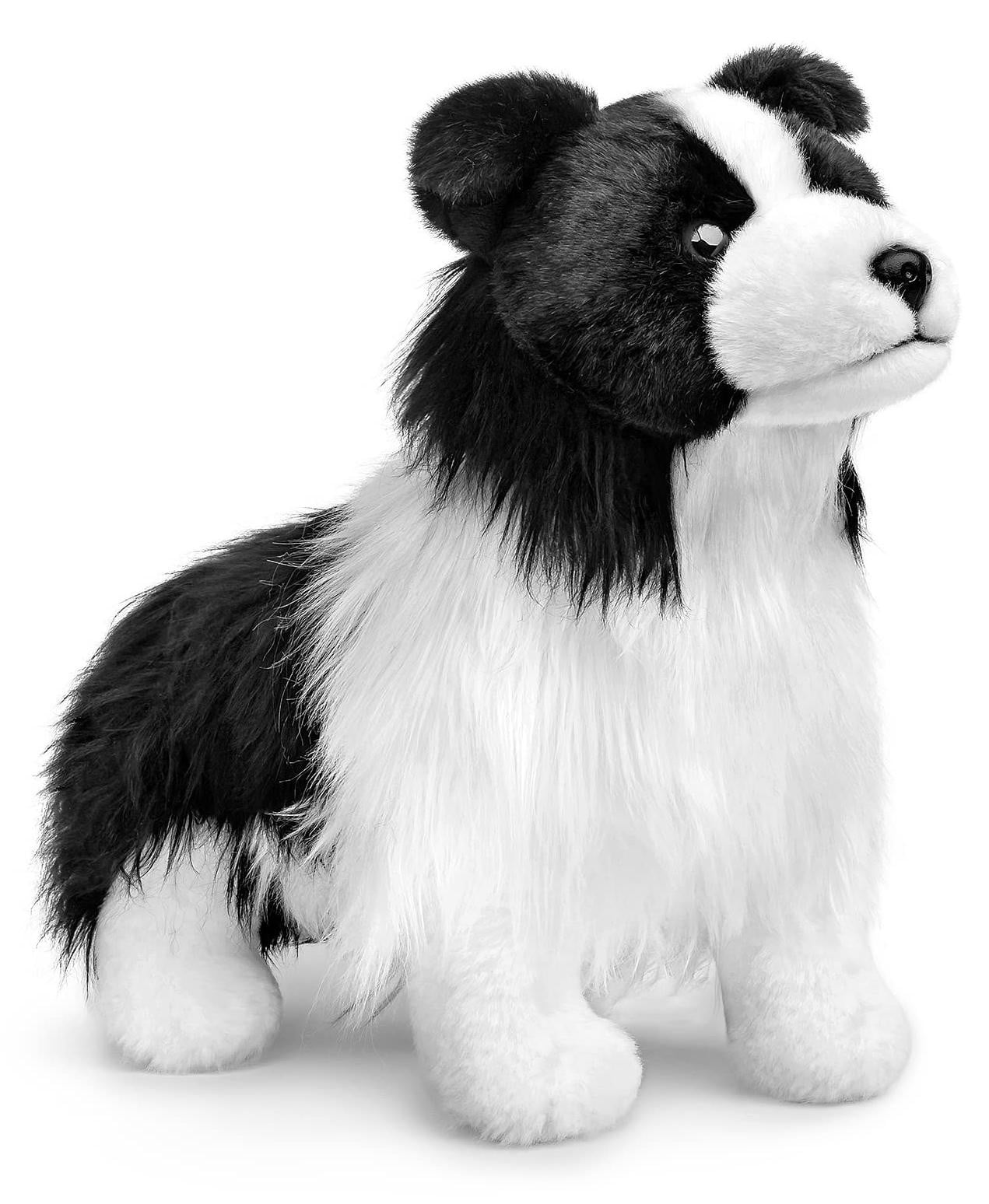 Pluche Border Collie knuffel voor kinderen, 28 cm
