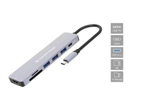 Conceptronic Notebook Dockingstation DONN19G 7-in-1 USB 3.2 Gen 1 Docking St