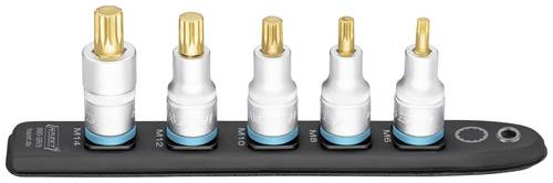 Hazet 990-SR/5 Innen-Vielzahn (XZN) Steckleiste 5teilig Vierkant, 1/2" (12.5 mm)