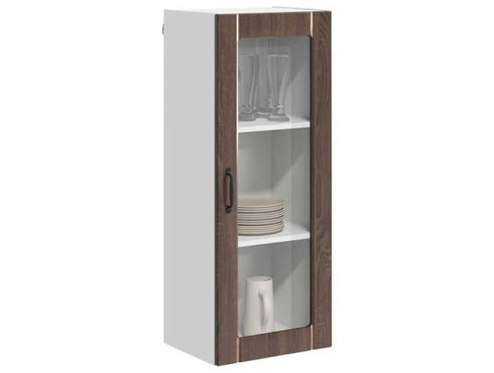 KTHLBRH Wandschrank aus Glas, 40 x 31 x 100 cm Technisches Holz, modernes Design, robuste Struktur, für zeitgenössische Küche