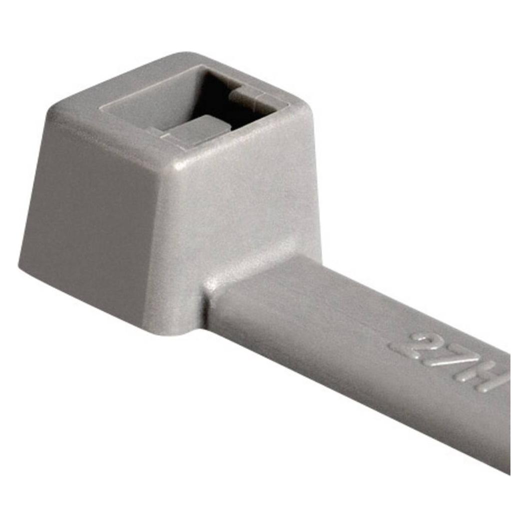 HellermannTyton Verschlussband T18R grau (Kunststoffkabelbinder, 100 mm, 100 Stk.) (116-01818)