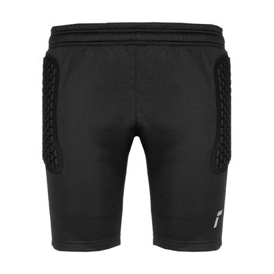 Torwarthose REUSCH "Contest II Short Advance", Gr. M, EURO-Größen, silber (schwarz, silberfarben), 100% Polyester, bedruckt, unifarben, kurz, Hosen, mit gepolsterten Zonen