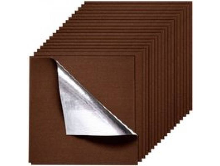 VEVOR Teppichfliesen 609,6 x 609,6 x 5 mm, 20er-Pack, selbstklebender Teppichboden mit Fläche von 7,4 m², Teppich Bodenbelag, einfacher DIY-Austausch für Wohnzimmer und Büro, Dunkelbraun
