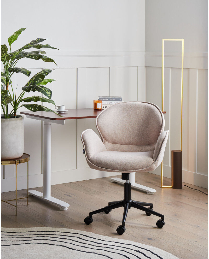 Latitude Run Twill and Fabric Office Chair Taupe 93cm H X 63cm W X 70cm D