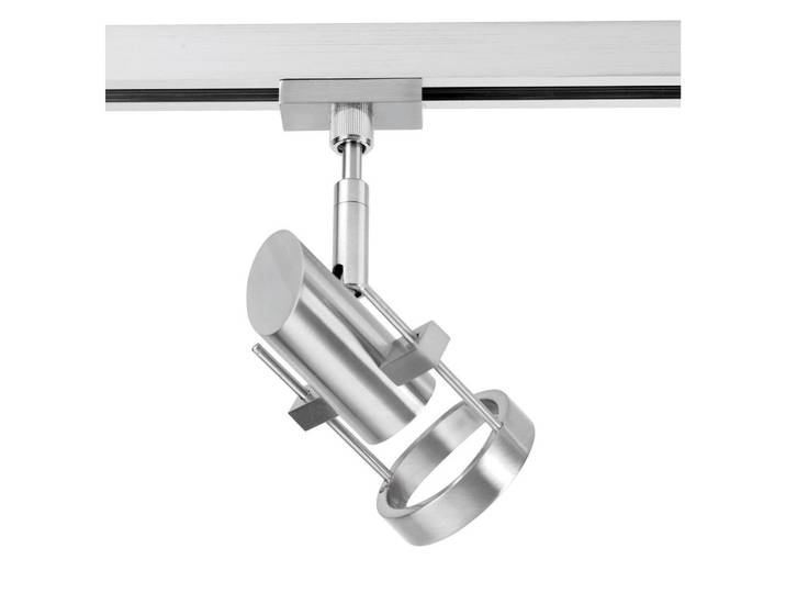 Fischer & Honsel Schienensystem-Strahler, Nickelfarben, Metall, verstellbare Spotlights, Lampen & Leuchten, Innenbeleuchtung, Schienensystem