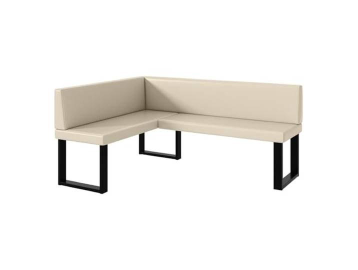 MEBLINI Eckbank für Esszimmer - Küchenbank - Essecke - Sitzecke Küche - Toni - U-Beine 128x168x87cm Links - Creme Kunstleder