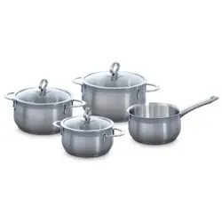 BK Excellent Pannenset - 4 delig - Inductie, Pfannenset + Topfset, Silber