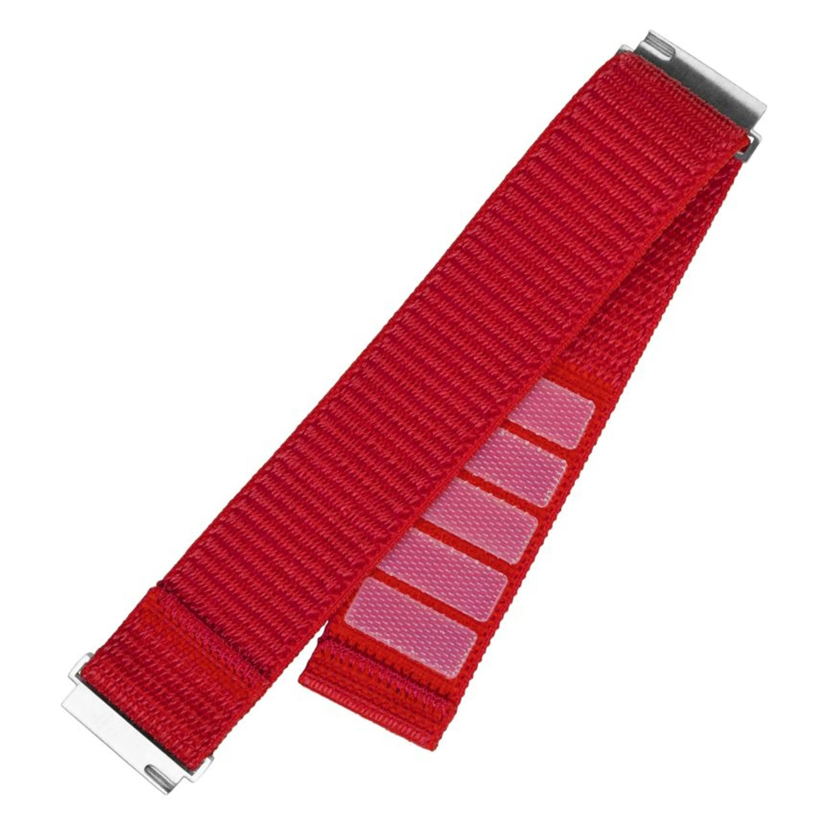 Fixed Nylon-Sportarmband mit Schnellverschluss 20 mm für Smartwatch rot (20 mm, Nylon) (FIXNST2-20MM-RD)