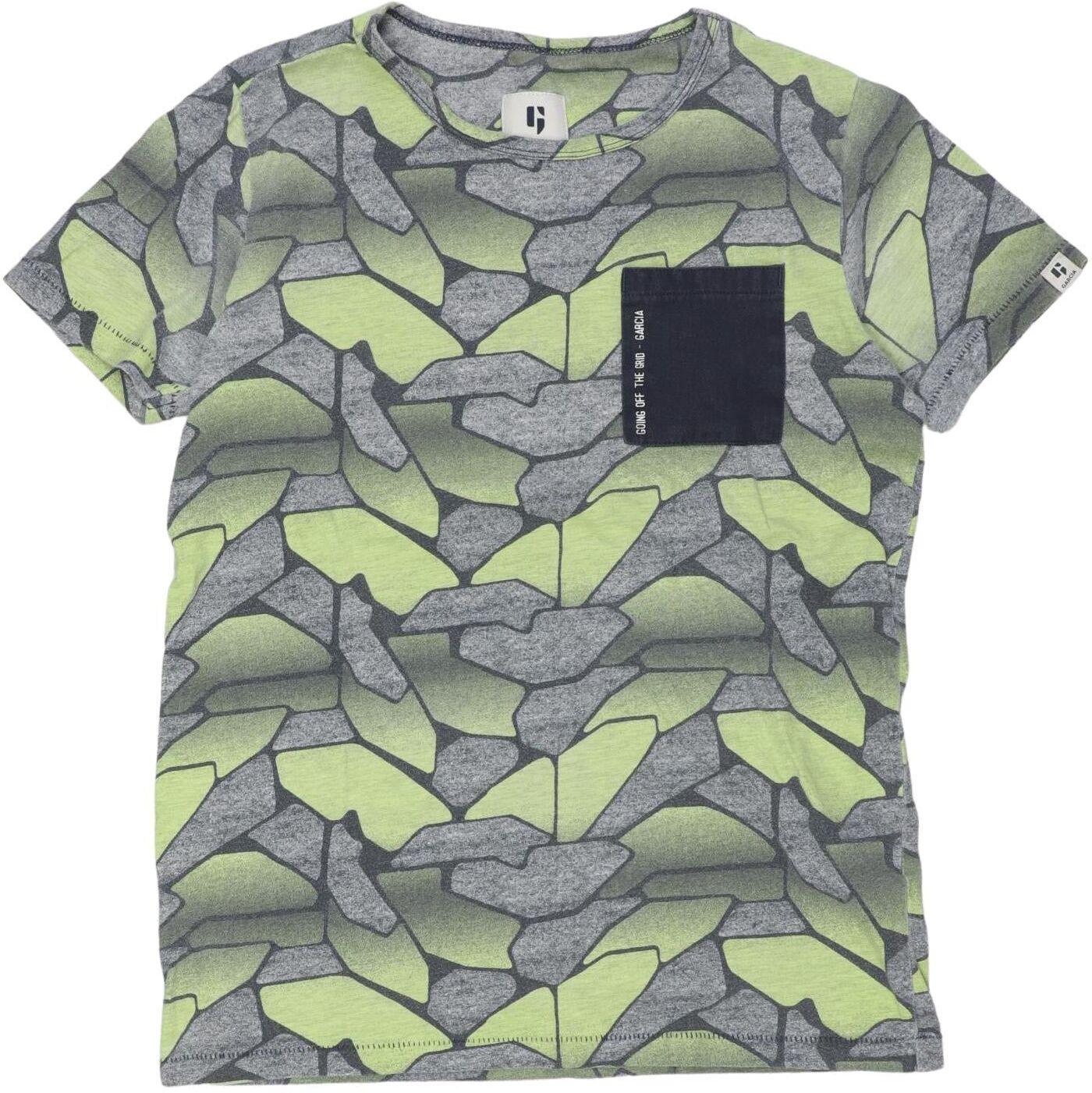 Garcia Jungen T-Shirt, Neon, Gr. EU 164, Baumwolle - Second Hand