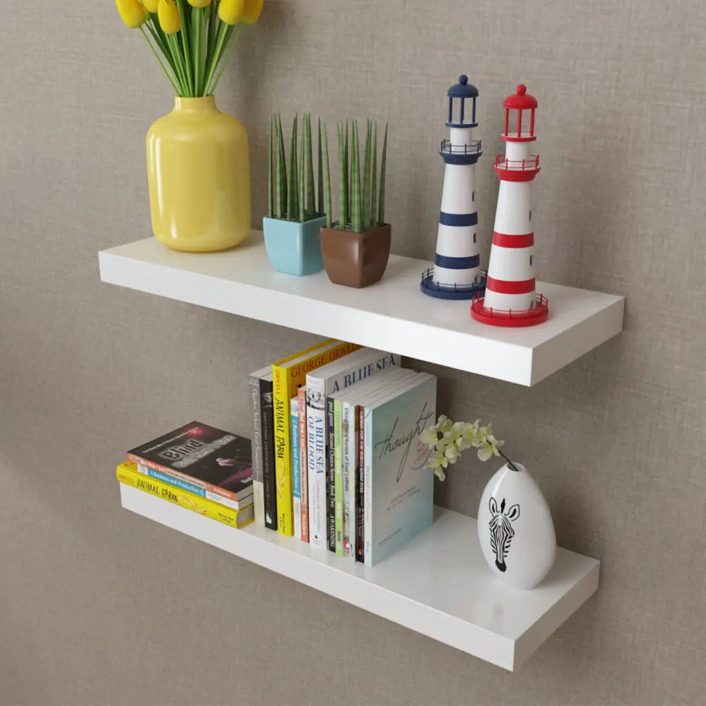 Zipcode Design Yesenia Wall Shelves Display Hanging Shelf Storage White 60 cm W