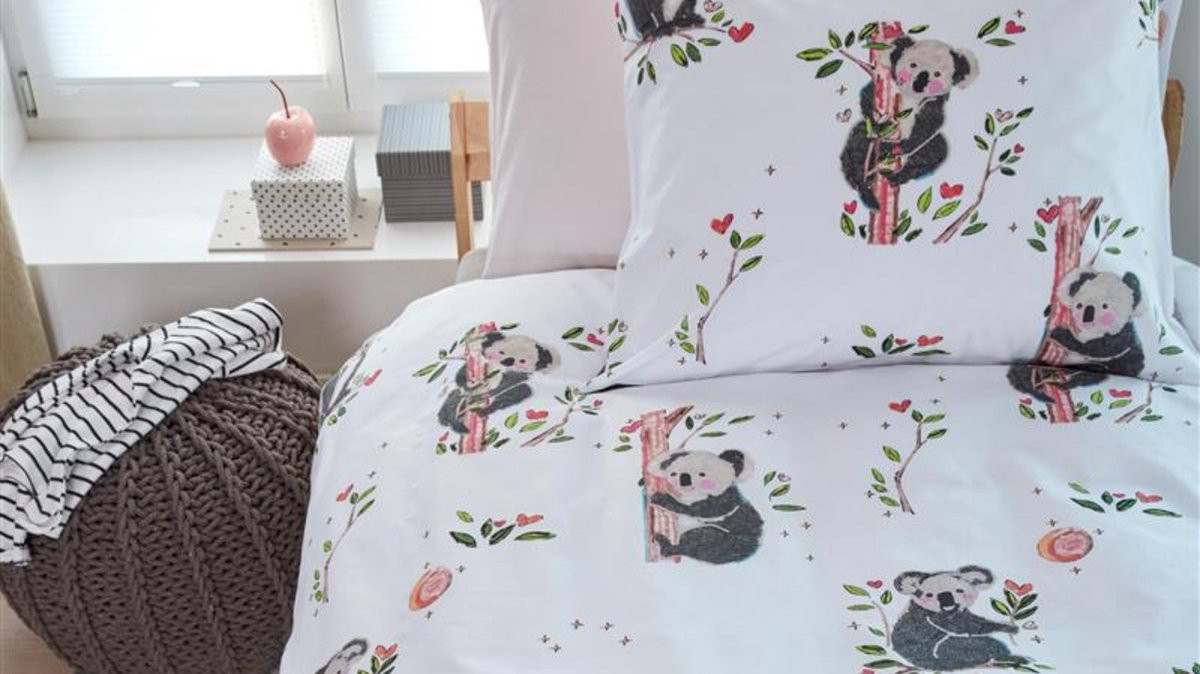 Beddinghouse Kids Sweet Koala Dekbedovertrek Junior - Grijs - B: 120 cm, L: 150 cm