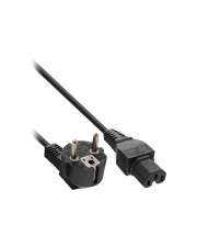 InLine Stromkabel IEC 60320 C15 bis CEE 7/7 M 5 m Schwarz (16810F)