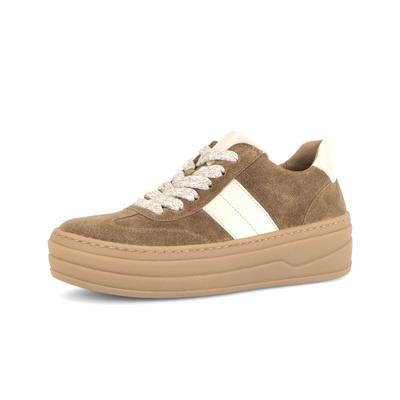 Sneaker GABOR "Sneaker low", Damen, Gr. 42, braun (braun, weiß), Schuhe Sneaker
