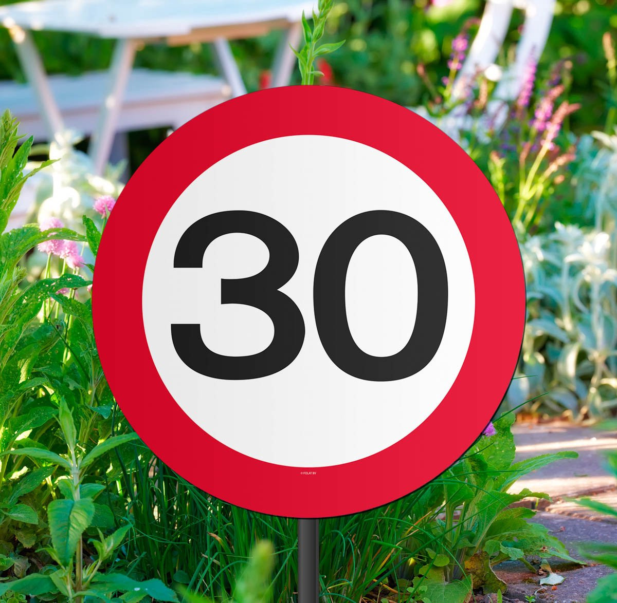 Verkeersbord Tuinbord 30 Jaar Verjaardag