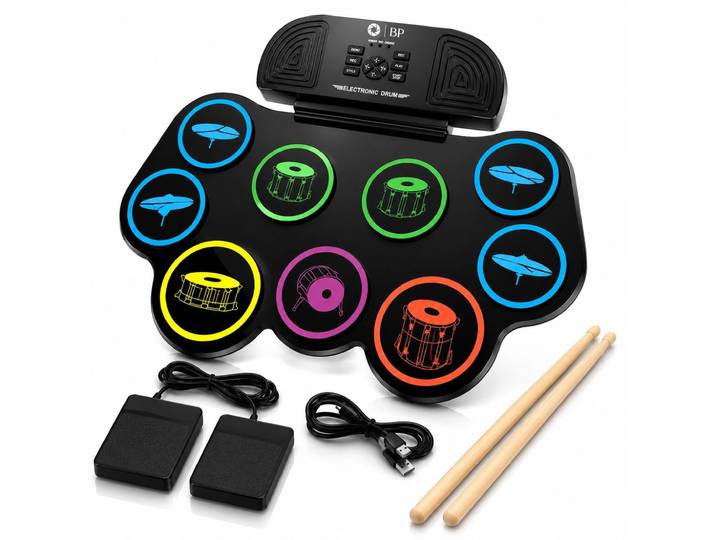 BP Goods Drumstel - Elektrisch Drumstel - 10 demo songs - 9 ritmes - 9 drumkits