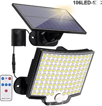 Inspire Essentials UltraBeam Solar Motion Flood Light With Remote Control a