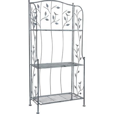 Standregal HOME AFFAIRE, grau, B:57cm H:125cm T:32cm, Metall, Regale, Standregal