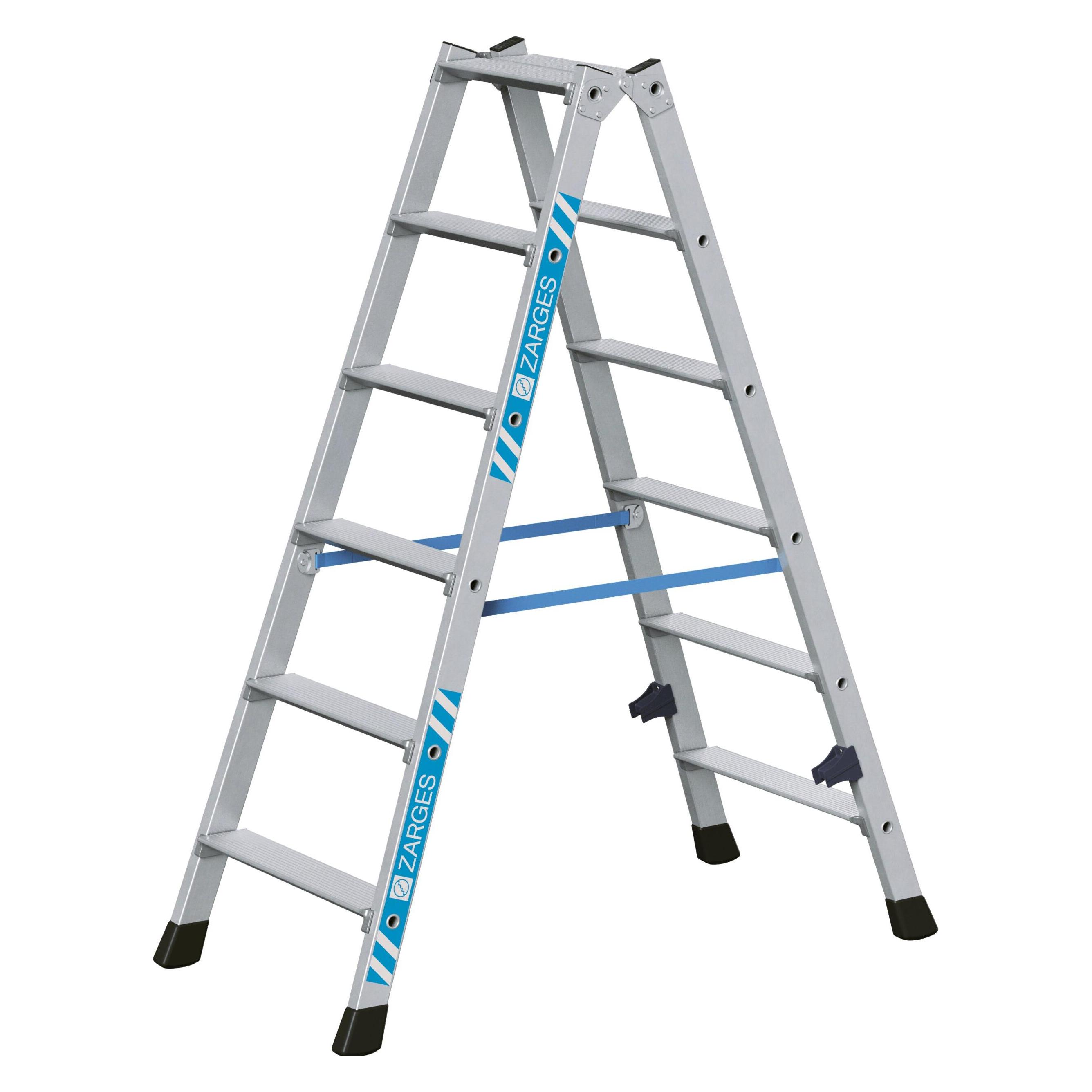 Zarges Nova B - Stufen-Stehleiter 2 x 6 Stufen (Stehleiter, 137 cm) (230602)