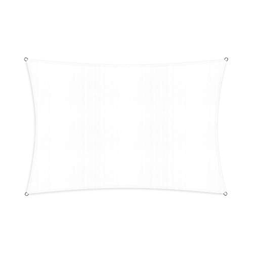 Lumaland Zonnezeil Wit, Weerbestendig HDPE met UV-bescherming, 2 x 3 meter