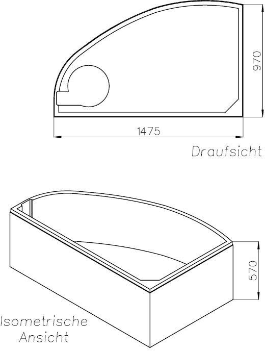 Neuesbad Wannenträger für Keramag Renova Nr. 1 150x100 Ausf.re SW13042