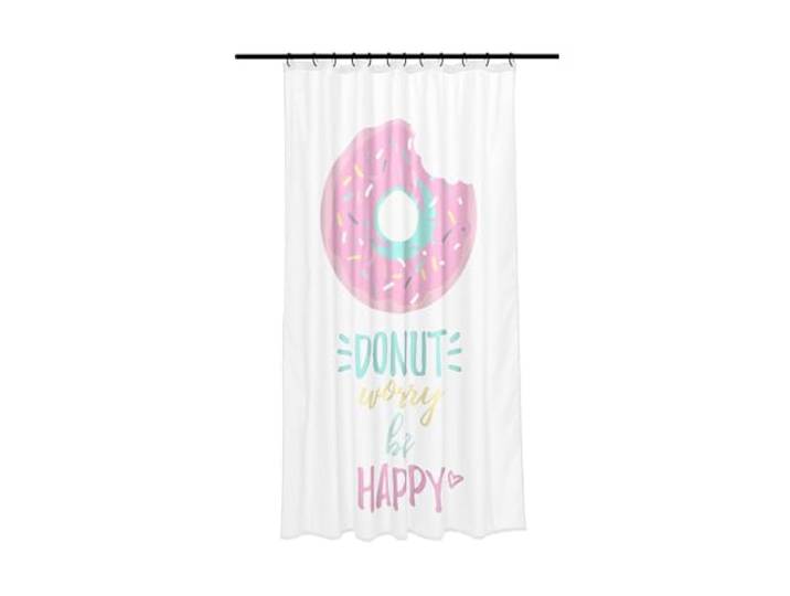 Kleine Wolke Duschvorhang Textil Donut Multicolor 180 x 200 cm