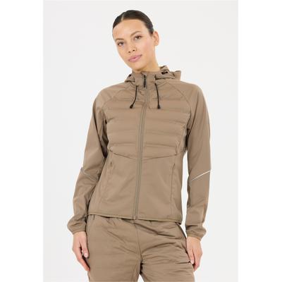 Laufjacke ENDURANCE "Eluna", Damen, Gr. 36, braun (beige), 100% Polyester, mehrfarbig, normal, ohne Ausschnitt, Jacken, mit windblockierender und wärmeisolierender Eigenschaft