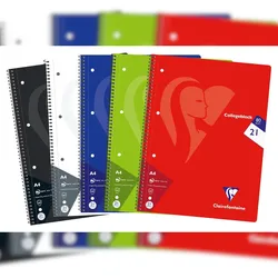 Clairefontaine 20x Collegeblock, 80 Blatt 90g liniert, Farben sortiert - 307256C