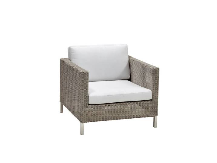 Cane-line Connect Sessel Weave Taupe, Kissen-Set Cane-Line matt white