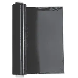 Wbv PE–Stretchfolie 23 μm »0,5x300 m« schwarz schwarz, 50 cm