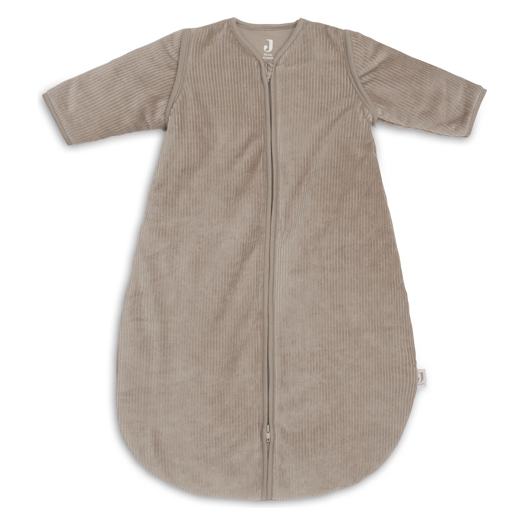 Jollein Schlafsack mit Abnehmbaren Ärmeln Rund 70cm Rib - Milky Coffee (Ganzjahr, 70 x 43 cm) (016-548-68118)