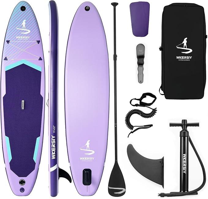 Allround SUP Board aufblasbar 335cm - Stabiles Stand Up Paddle Board Set für Anfänger & Profis - Farbenfrohes Paddelbrett für Yoga, Angeln & Freizeit
