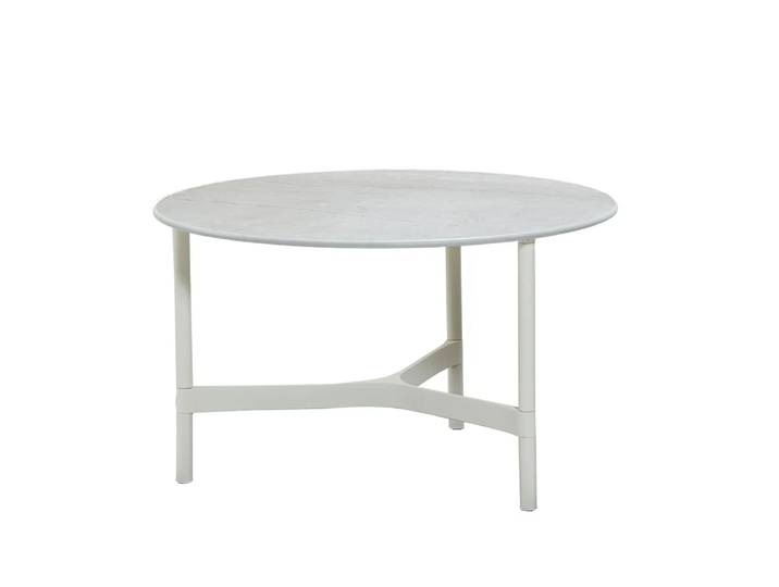 Cane-line Table basse Twist medium Ø70 cm White-white