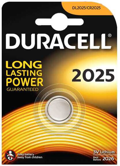 Duracell Batteria A Litio Bottone Energizer Cr2025 3v - Confezione Da 2pz