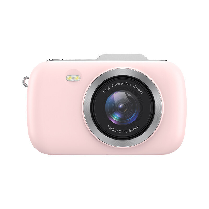 Komery G7-A 4K Digitale Camera, 80MP UHD Draagbare Vlogcamera met 18X Zoom, Roze