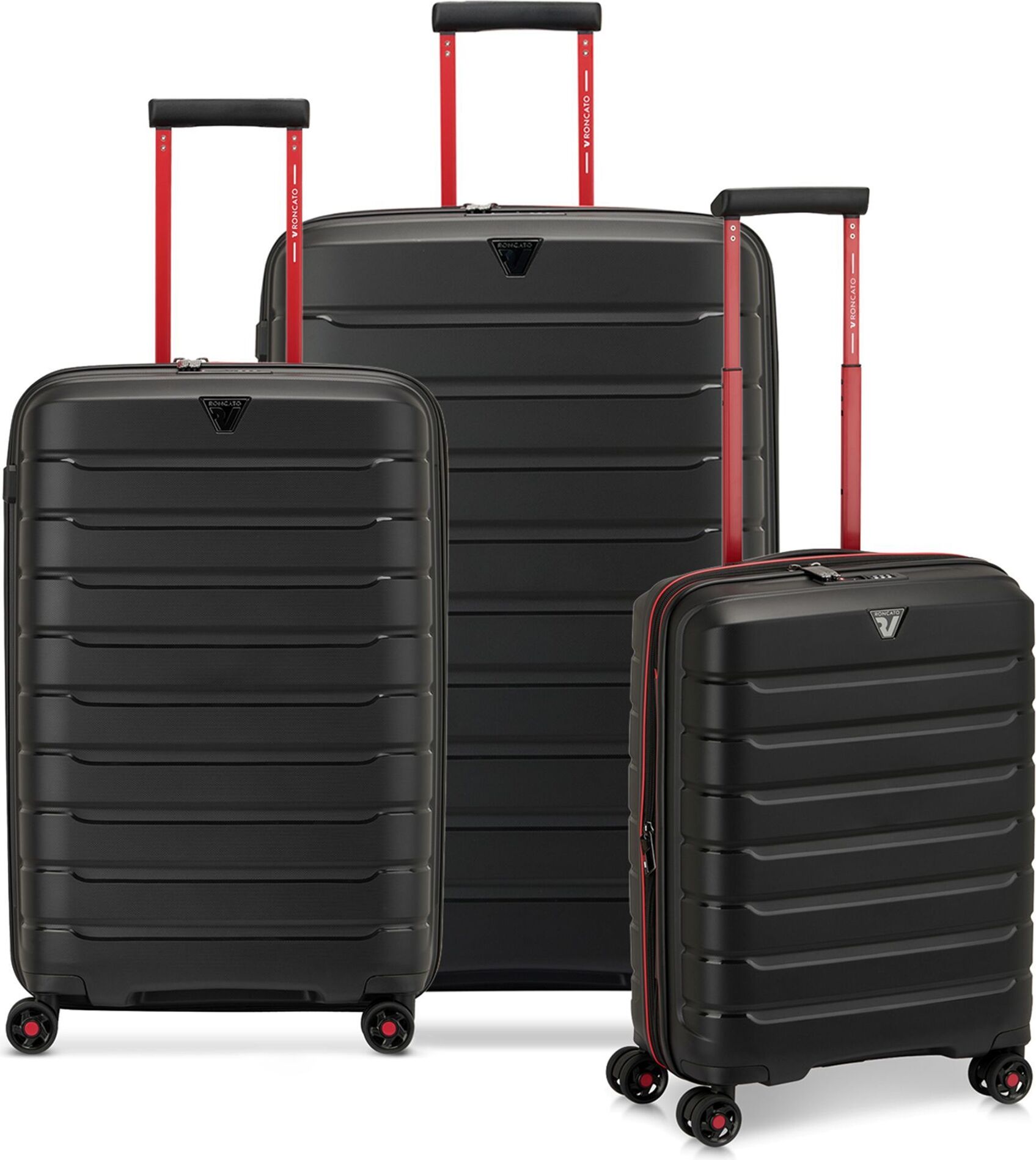 Roncato B-Flying Move 4 Rollen Kofferset 3-teilig mit Dehnfalte