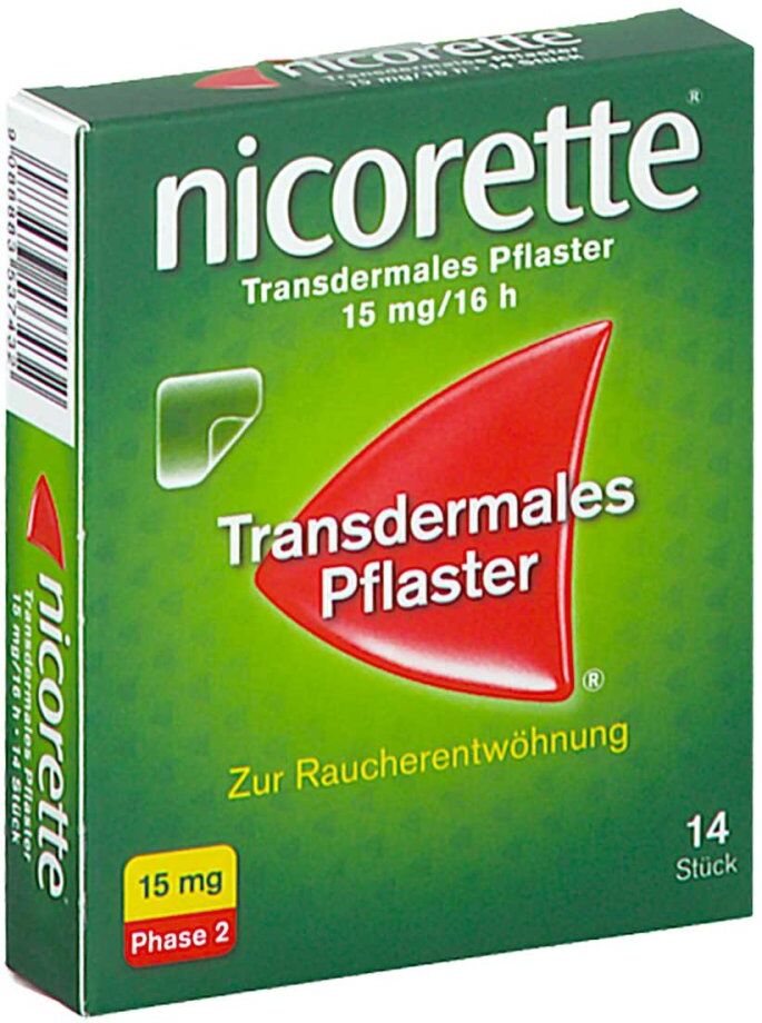 Nicorette Transdermales Pflaster zur Raucherentwöhnung 15MG/16H 14stk