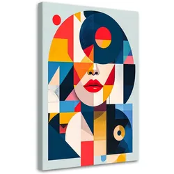 LEINWANDBILD Abstraktion Frau Bauhaus 70x100cm