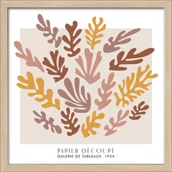 Gerahmtes Bild LEAVES II (BHT 32,50x32,50x1,80 cm) - bunt - BHT 32,50x32,50x1,80 cm