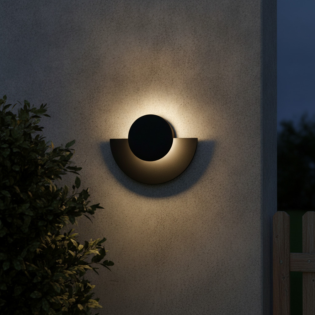 Lyora Moderne LED Wandlamp Gloo Zwart met Warm Wit Lichteffect