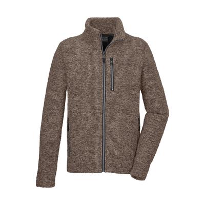 Fleecejacke "GW 53 MN KNTFLC JCKT", Herren, Gr. M, braun (sand), Oberseite: 100% Polyester.Rückseite: 100% Polyester, G.I.G.A. DX BY KILLTEC, Jacken Fleecejacke, Windabweisende Strickjacke mit Zipper-Taschen