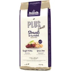 bosch Plus Adult Strauß & Kartoffel Hundetrockenfutter Sparpaket 2 x 12,5 Kilogramm