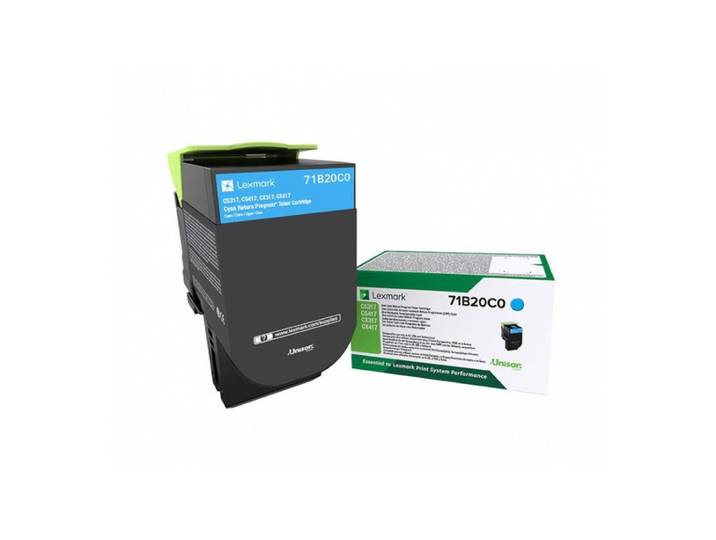 Lexmark 71B20C0, 2300 pages, Cyan, 1 pièce(s)