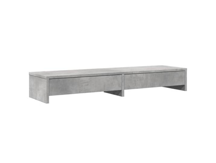 vidaXL Support de moniteur avec tiroirs gris béton bois d'ingénierie