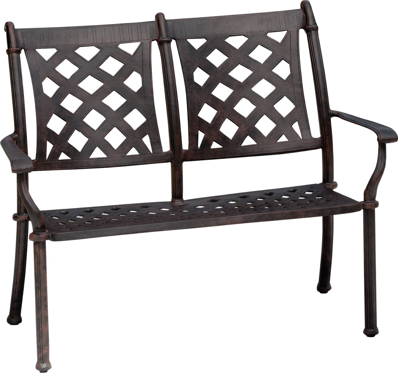 Inko Stapelbank Duke Alu-Guss 120x63x100 cm Gartenbank Sitzbank 2 Farben zur Auswahl
